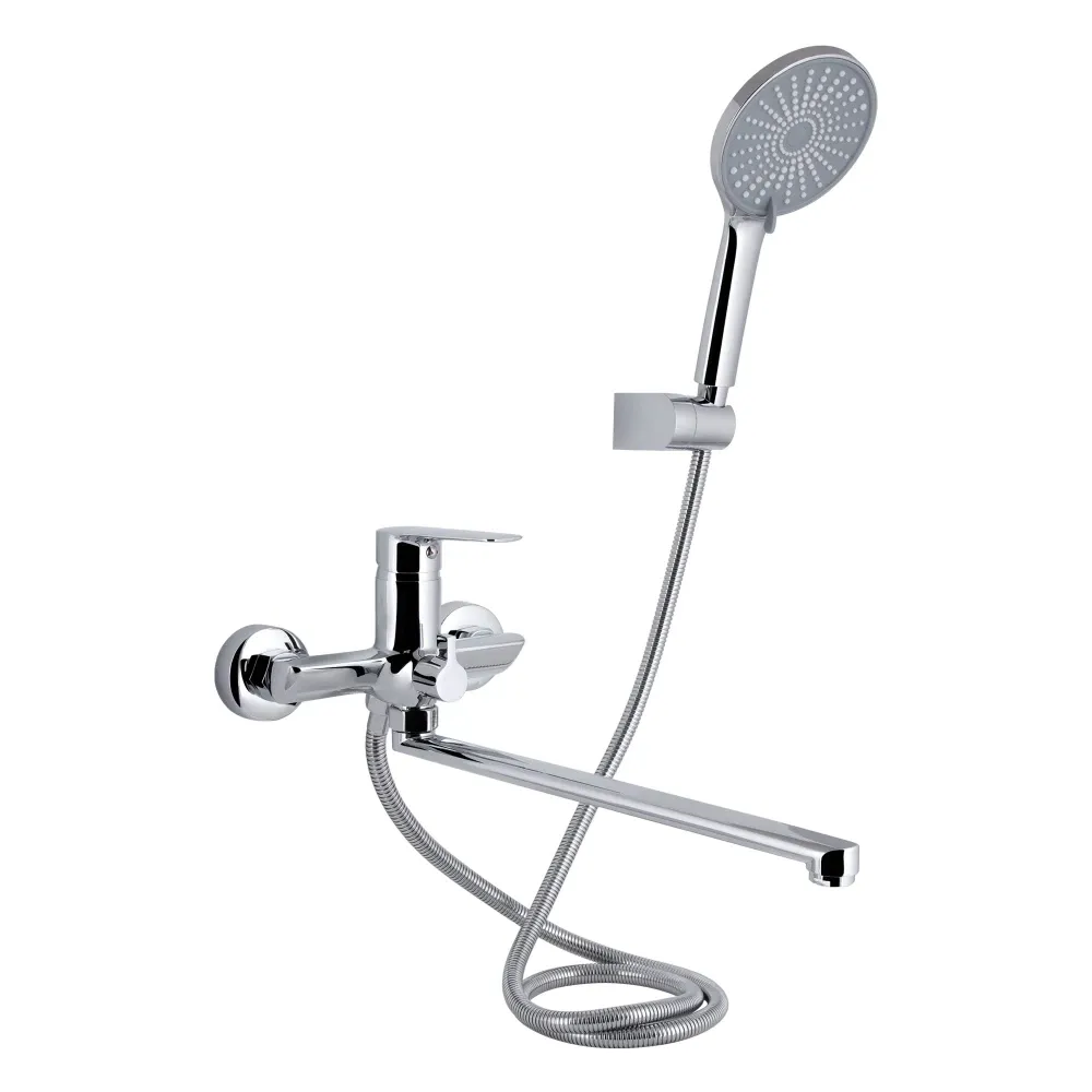 Смеситель для ванны Qtap Leo New c душевым гарнитуром QTLEO2601CRM45562 Chrome Киев - изображение 1