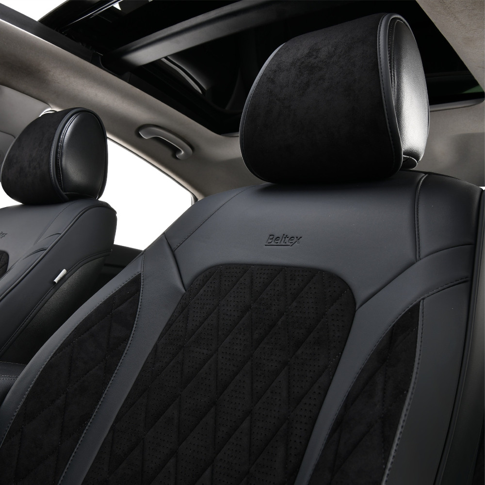 Комплект, 3D чохли для передніх сидінь Beltex Malibu, black 2шт Львів - фото 3