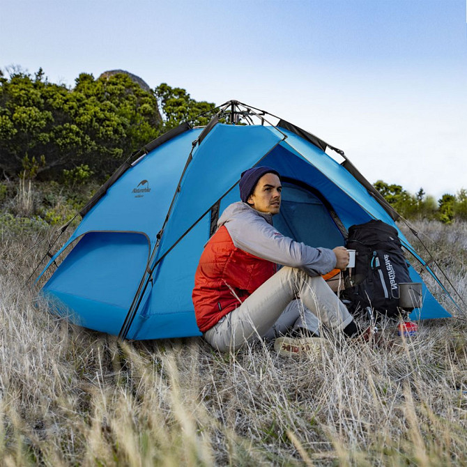 Намет чотиримісний автоматичний Naturehike NH21ZP008, блакинтний Київ - фото 8