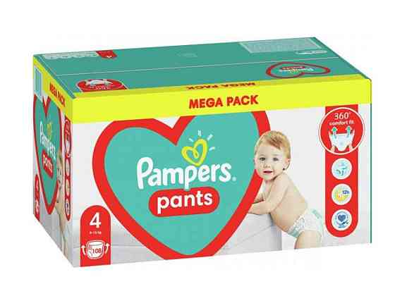 Підгузки-трусики Pants Розмір 4 (9-15 кг) 108 шт. ТМ Pampers Київ