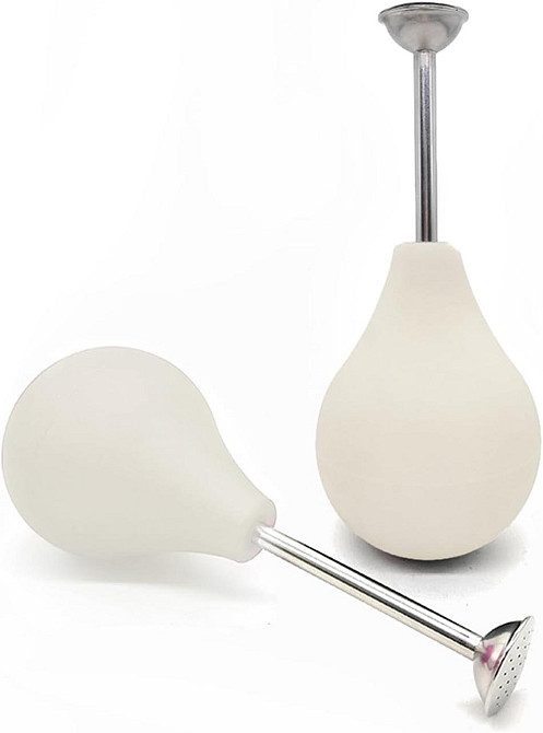 Кулька-розпилювач Brauser 224 мл біла діаметр 79 мм знімна сталева голівка для вологого валяння інструмент для валяння знімний Київ - фото 8