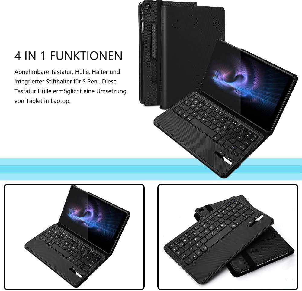 Клавиатура-чехол для Samsung Tab A T510/T510N/T515/T515N черный QWERTZ съемная Bluetooth аккумулятор microUSB Киев - изображение 7
