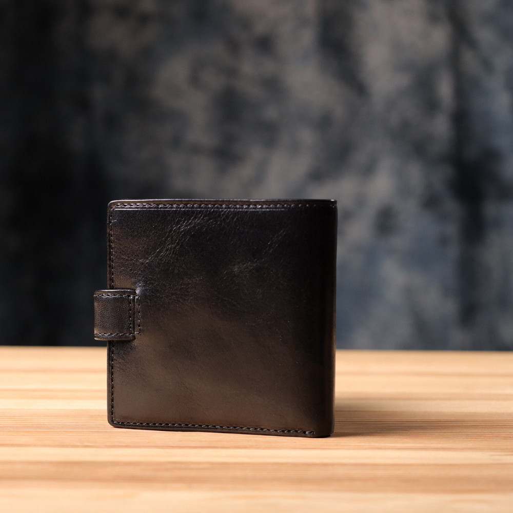 Стильный кошелек унисекс из глянцевой натуральной кожи Tony Perotti 20885_1 (1256 nero) Черный Киев - изображение 9