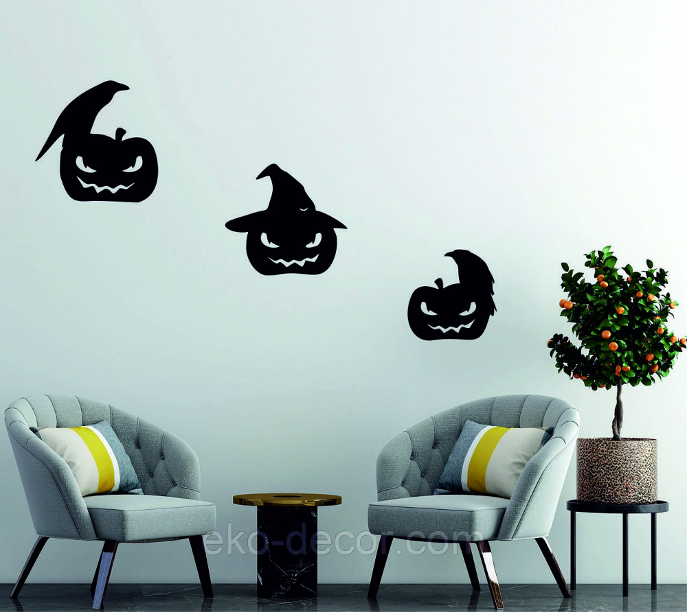 Декоративне настінне Панно «Хеллоуїн — гарбуз», Декор на стіну 90*82 см Київ - фото 8