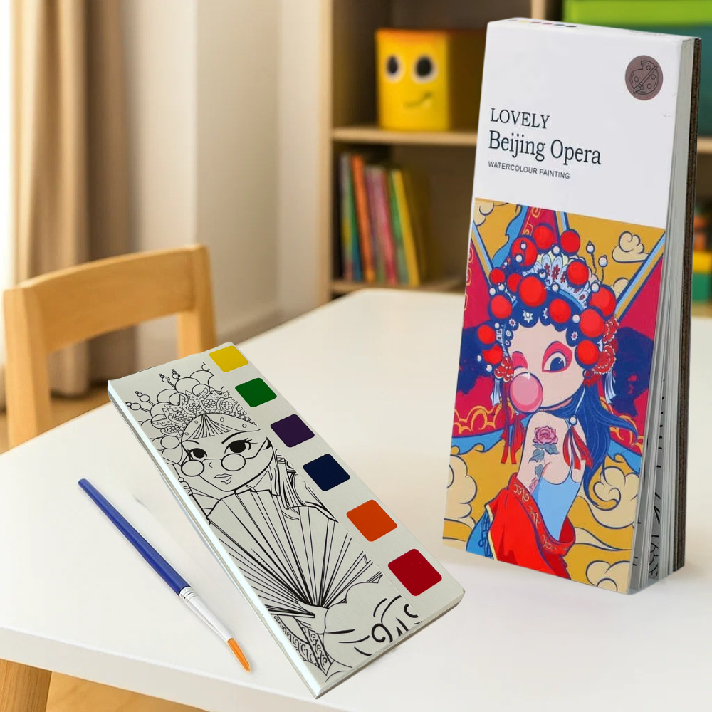 Альбом для раскрашивания с акварельными красками 