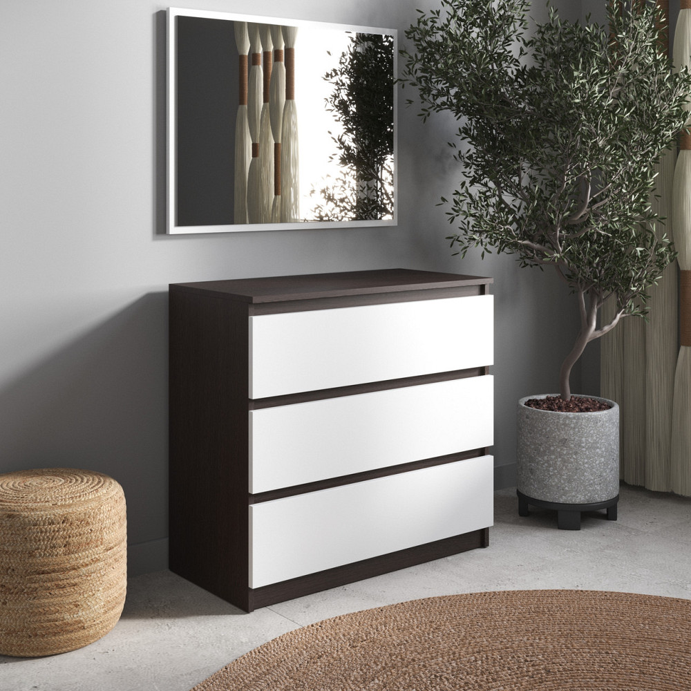 Комод VAYS R-3, на 3 ящика без ручек, ЛДСП 80×40×75 см – для дома, офиса, гостиной, спальни Львов - изображение 2