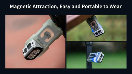 Фонарь Wuben X3 EDC 700лм с красным светом с беспроводной зарядкой Голубой Киев