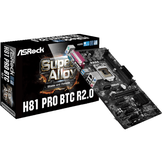 ASRock H81 PRO BTC R2.0/REF (1150/H81, 2*DDR3, 1xPCI-Ex16, 5xPCI-Ex1, 2xSATAIII, GLan, 5.1ch, ATX) (H81 PRO Киев