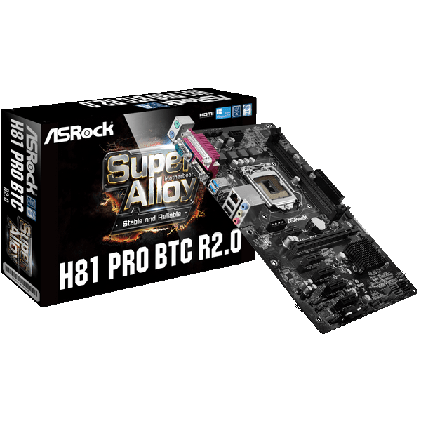 ASRock H81 PRO BTC R2.0/REF (1150/H81, 2*DDR3, 1xPCI-Ex16, 5xPCI-Ex1, 2xSATAIII, GLan, 5.1ch, ATX) (H81 PRO Киев - изображение 1