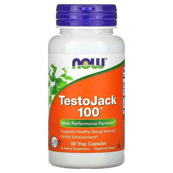 Репродуктивное здоровье мужчин, TestoJack 100, Now Foods, 60 вегетарианских капсул Луцьк