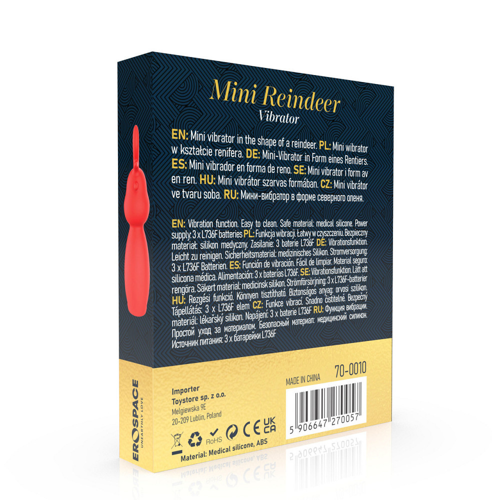 Міні-вібратор - Erospace Sweet Play Mini Reindeer Vibrator A10 Sex Aura Київ - фото 7