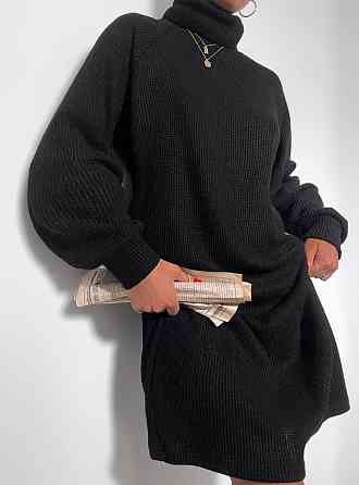 Женское стильное объемное теплое платье плотное Ангора вязкая Одесса