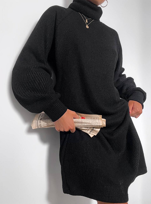 Жіноча стильна обʼємна тепла сукня щільна Ангора вʼязка Одеса - фото 2