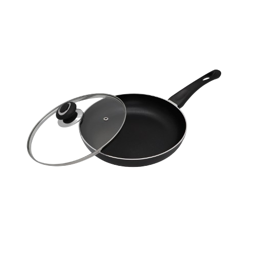 Сковорідка d26см скляна кришка а/п Non Stick чорна FPN-261 Zauberg Житомир