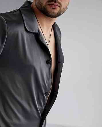 Мужская пижама шелк Графитовый S Харьков