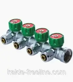 Колектор вентильний Koer для труби 16 мм. на 4 виходи 1" Харків