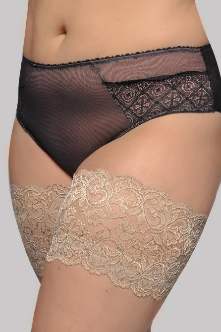 Кружевные бандалетки на бедра Shato Lace Бежевый, XXL Киев - изображение 1