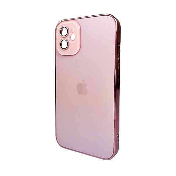 Чохол для смартфона AG Glass Sapphire Frame MagSafe Logo for Apple iPhone 12 Pink Киев