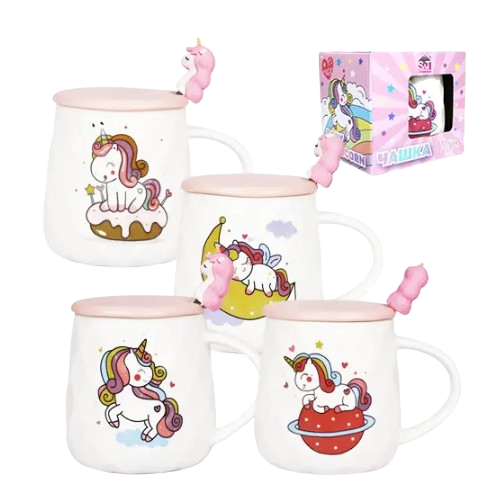 Чашка Baby Unicorn 400мл з кришкою та ложкою 20623 S&T Житомир