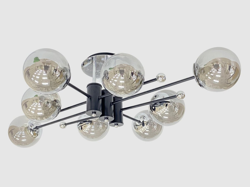 VALESO Стельова люстра на 8 плафонів 91191/8 чорний+хром Киев - изображение 1