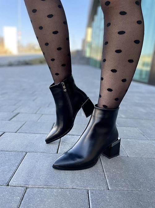 Lino Marano Черевики жіночі Lino Marano чорні еко-шкіра каблук 6см 35р.-37р. (4815) Коломия - фото 2