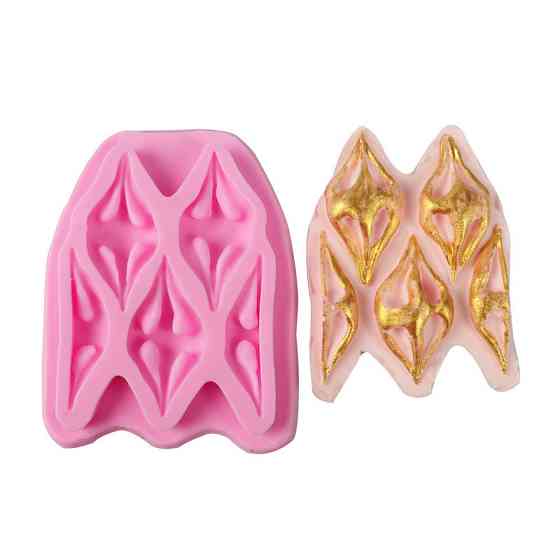 Форма силиконовая для украшения торта 95 на 75 мм розовый Киев