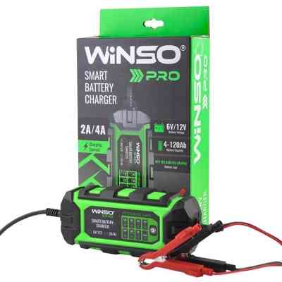Зарядное устройство для автомобильного аккумулятора WINSO PRO 8LEDs 4A, 6V/12V, 4-120Ah (139310) Винница