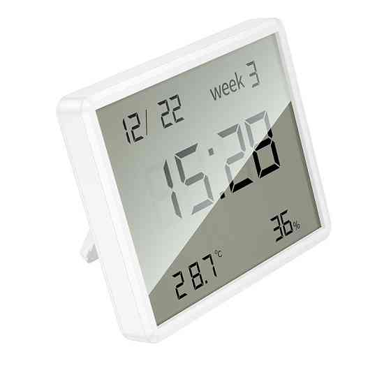 Термогігрометр HOCO HX41 Indoor electronic clock with hygrothermometer White Київ