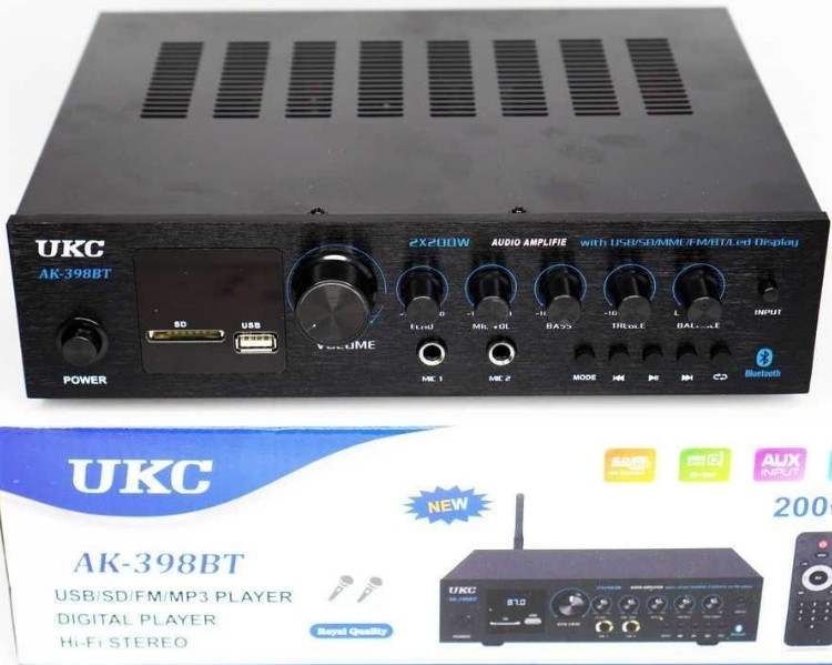 Аудио усилитель Bluetooth USB SD FM караоке стерео усилитель звука для колонок Харьков - изображение 3