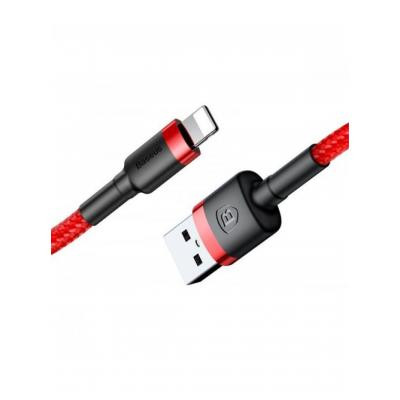 Дата кабель USB 2.0 AM to Lightning 1.0m Cafule 2.4A red+red Baseus (CALKLF-B09) Винница - изображение 3