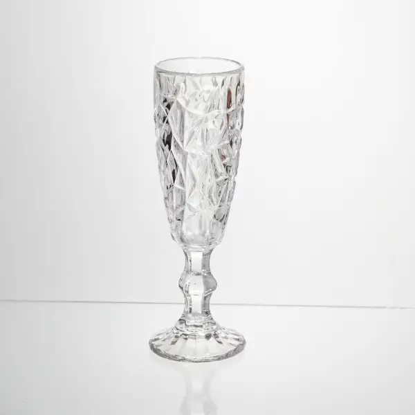 Набір келихів для шампанського 6 штук 160 мл подарункові келихи для шампанського на ніжці фужери для ігристих вин HP-19-164 Коломия - фото 3