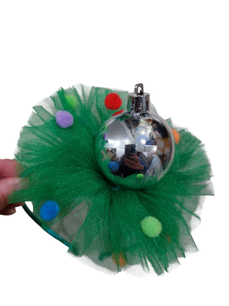 Обруч новорічний на голову з кулькою one size різнобарвний Київ