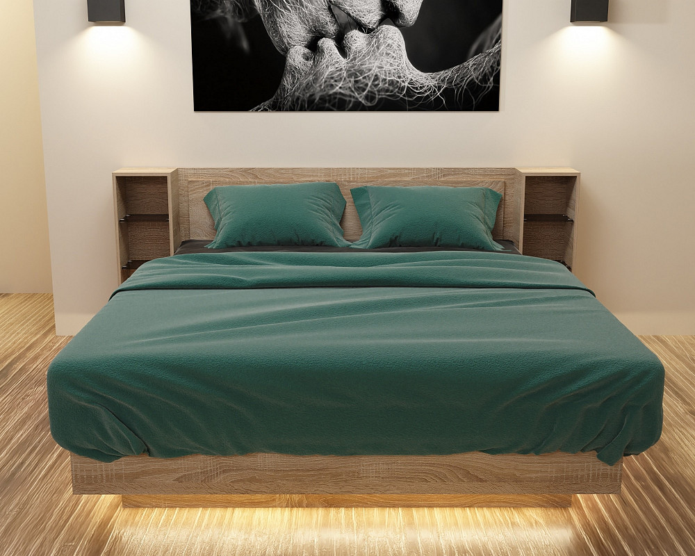 Ліжко Крістал №1 двоспальне, Дуб Сонома, 2035х2176х850 Львів - фото 2