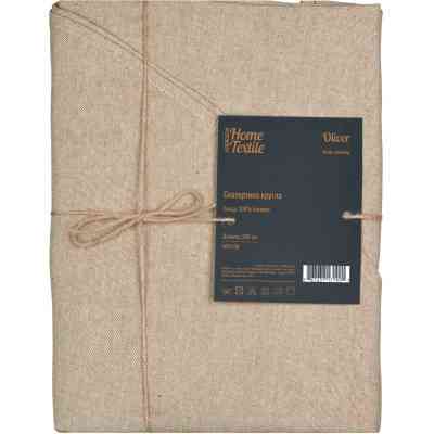 Скатерть Ardesto Oliver, 100% хлопок, шоколад круглая 200 см (ART11OR) Винница