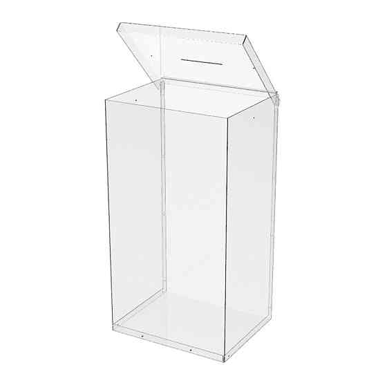 Ящик EKOSTAR без замка для пожертвований и сбора денег 250x200x460. Объем 23 литров Киев