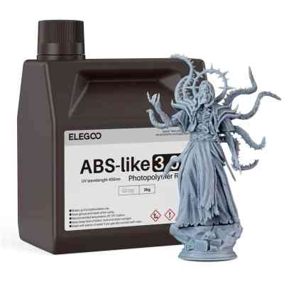 Фотополімерна смола ELEGOO Resin, ABS-like 3.0 plus 2кг, grey (50.103.0216) Вінниця