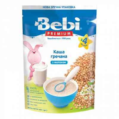 Детская каша Bebi Premium молочная гречневая +4 мес. 200 г (8606019654337) Винница