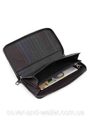 Фірмовий шкіряний чоловічий клатч із фактурою під рептилію Marco Coverna 086-5901 Black Київ