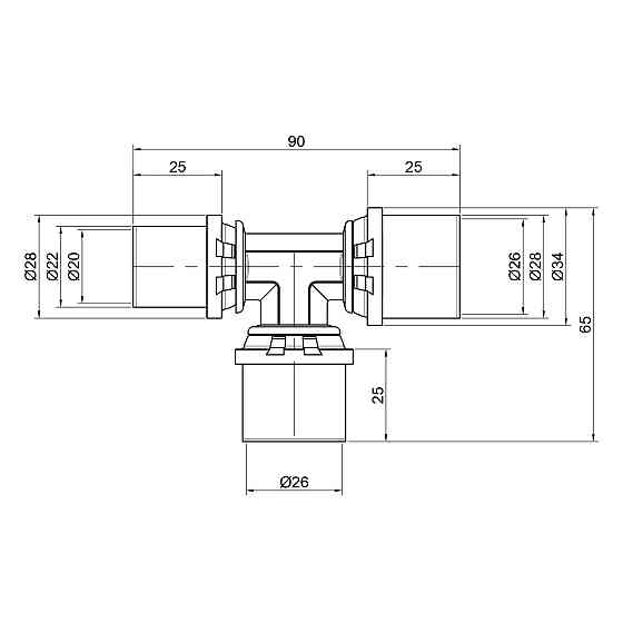 Трійник прес Icma 26х26х20 No406 Київ