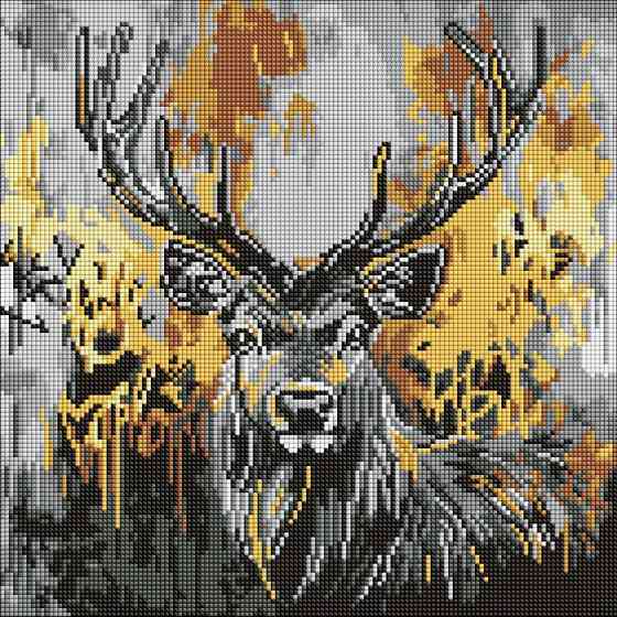 Алмазна мозаїка "Золотий олень" ©art_selena_ua AMO8257, 40х40 см Вінниця