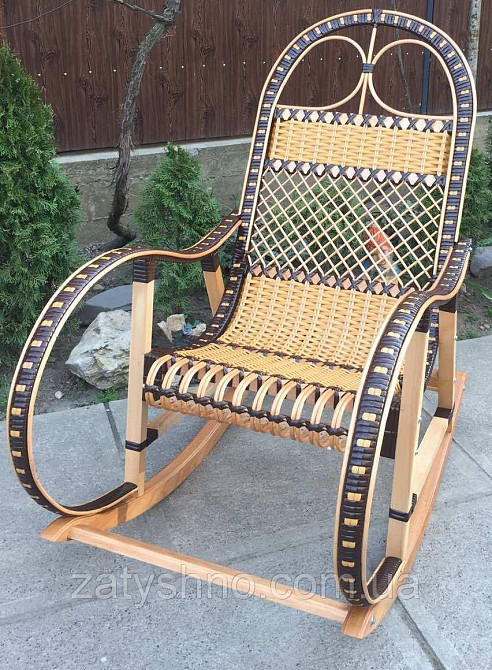 Крісло гойдалка з лози та ротанга | крісло-гойдалка плетена складана | крісло гойдалка з лози більше Київ - фото 3