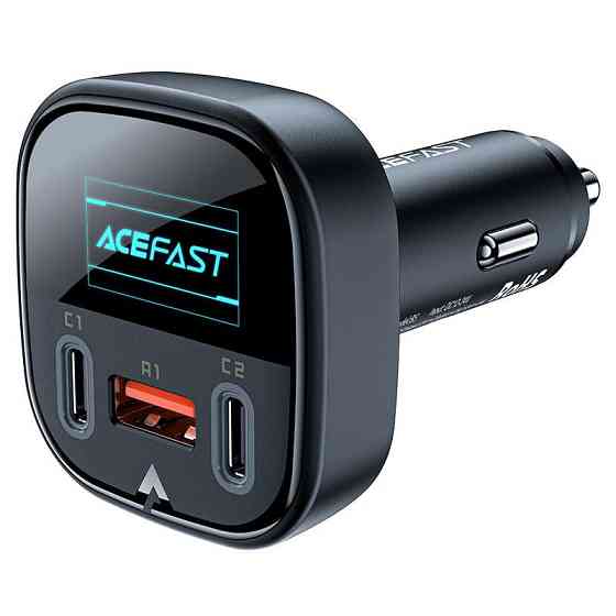 Автомобильное зарядное устройство ACEFAST B5 101W (2C+A) metal car charger with OLED smart display Киев