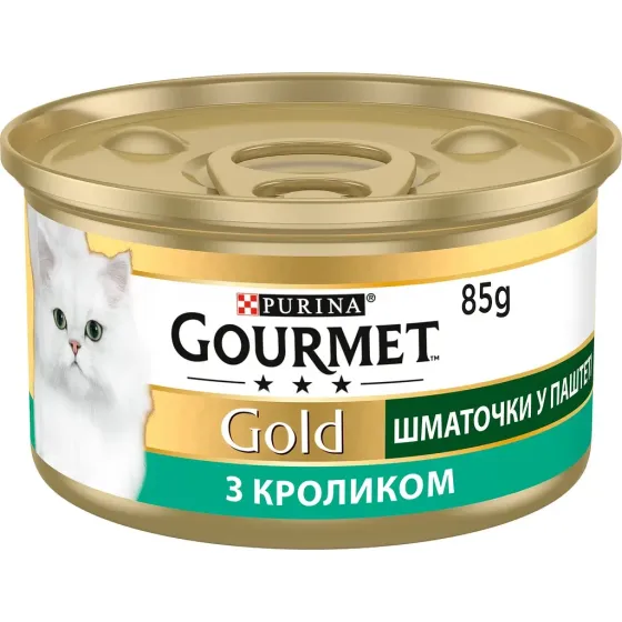 Gourmet Gold (Гурме голд) Консервы для кошек кусочки в паштете с кроликом 85 г Purina Винница