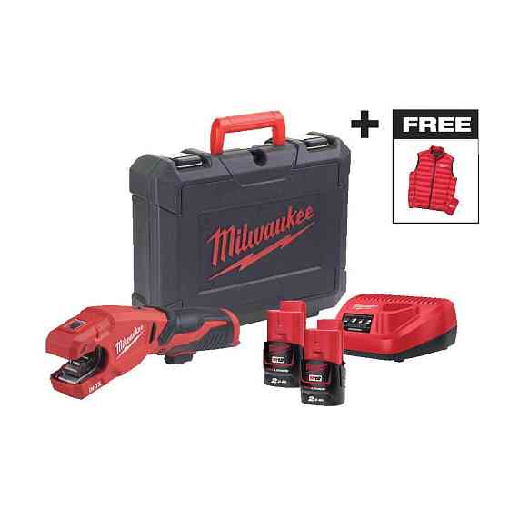 Труборез аккумуляторный по нержавеющей стали MILWAUKEE M12 PCSSMC-202C + жилет, (+ заряд.устройства, 2 аккум., HD кейс) Одесса