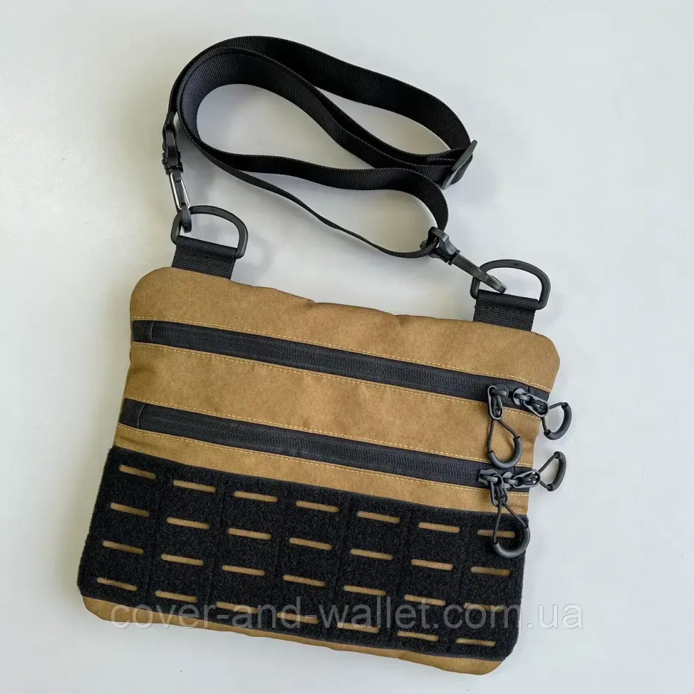 Тактическая сумка койот через плечо с велкро Puos Киев - изображение 9