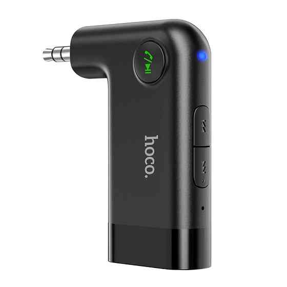 Bluetooth-ресивер HOCO E53 Dawn sound in-car AUX wireless receiver Black Одеса