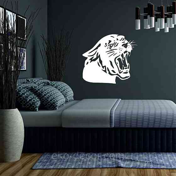 Декоративне настінне Панно «Пантера», Декор на стіну 90*80 см, Білий Київ