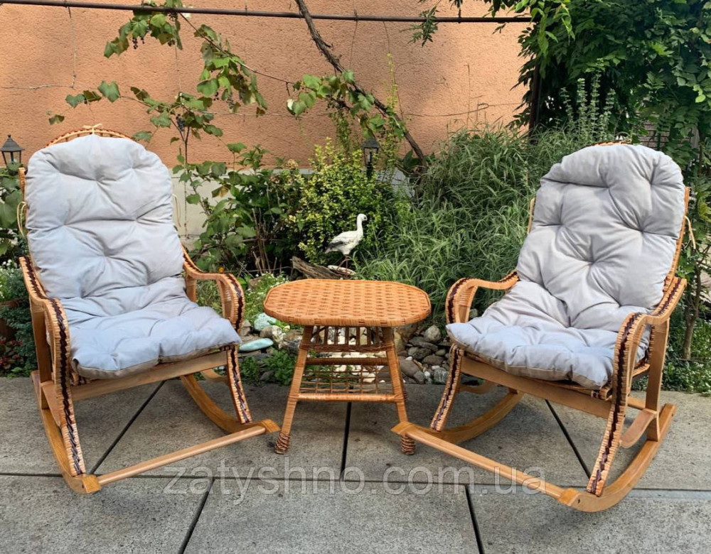 Кресло - качалка плетеная из лозы, набор мебели Киев - изображение 6