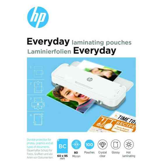 Плівка для ламінування HP Everyday Laminating Pouches, Business Card Size, 80 Mic, 60 x 95, 100 pcs (9157) Киев