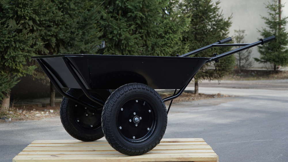 Тачка строительная Garden joys 390 Черная Тачка садовая на пневмоколесах Садово-строительная тачка Белая Церковь - изображение 4